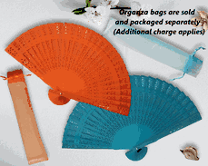 Blank Colored Sandalwood Fans