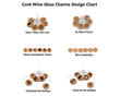 Cork Wine Glass Charms (Set of 6)