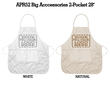 Custom Aprons - Big Accessories APR52 Two-Pocket 28" (Full Color)