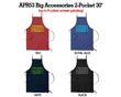 Adjustable Custom Aprons - Big Accessories APR53 Two-Pocket 30"