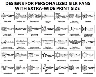 Personalized Silk Fans - Front Print