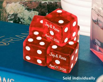 Custom Printed Dice Wedding Favors