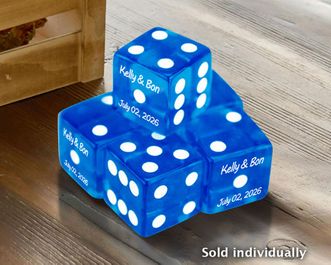 Custom Printed Dice Wedding Favors