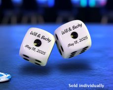 Custom Printed Dice Wedding Favors