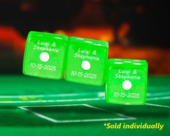 Custom Printed Dice Wedding Favors