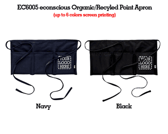 Custom Organic/Recycled Waist Apron - Econscious 3-Pocket 10"