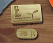 128 GB Custom Engraved Wooden USB Flash Drive with Personalized Gift Box