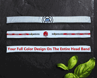 Custom Print On Entire Karate Head Bands in Full Color