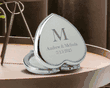 Custom Engraved Silver Heart Pocket Mirrors