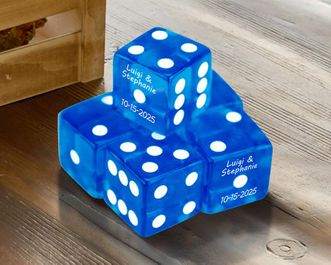 Custom Printed Dice Wedding Favors