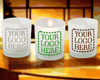 Custom Printed Frosted Candle Favors