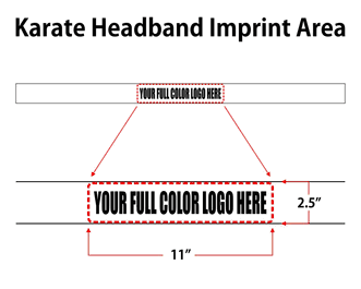 Custom Printed White Karate Headbands