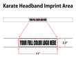 Custom Printed White Karate Headbands