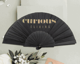 Personalized Clacking Plastic Handle Spanish Fan (Full Color)