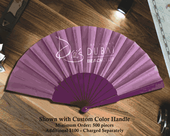 Personalized Clacking Plastic Handle Spanish Fan (Full Color)