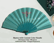 Personalized Clacking Plastic Handle Spanish Fan (Full Color)