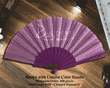 Personalized Clacking Plastic Handle Spanish Fan (Full Color)
