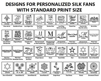 Personalized Silk Fans - Front Print