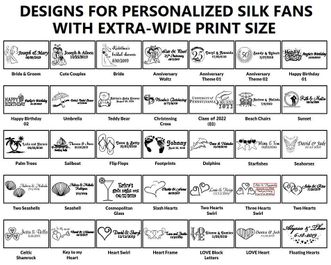 Personalized Silk Fans - Front Print