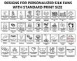 Personalized Silk Fans - Front Print