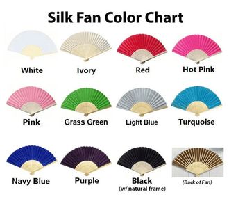 Personalized Silk Fans - Front Print