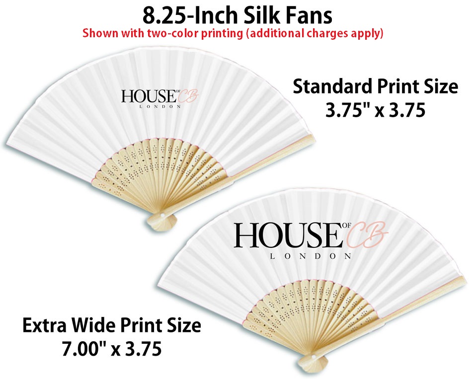 Personalized Silk Fans w/ Front Print