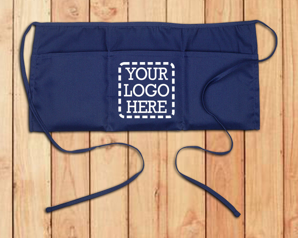 Custom Aprons Big Accessories 3Pocket 10" Waist Apron