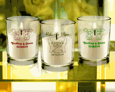 Elephant Personalized Clear Candle Favors