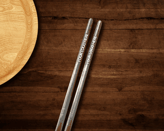 Engraved Stainless Steel Chopsticks