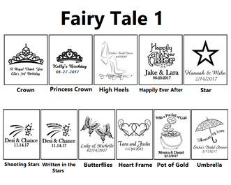 Fairy Tale Personalized Clear Candle Favors
