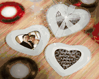 Heart-Shaped Photo Glass Coaster (Set of 2)