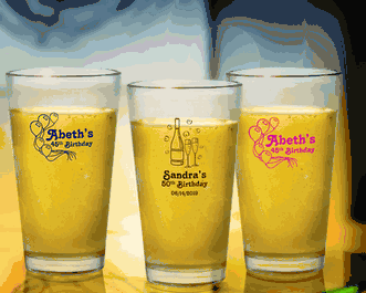 Sweet 16 Personalized Pint Glasses
