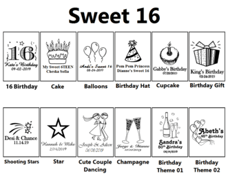 Sweet 16 Personalized Pint Glasses