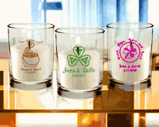 Irish Personalized Clear Candle Favors