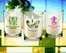 Love Personalized Clear Candle Favors
