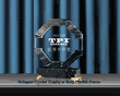 Custom Engraved Octagon Crystal Trophy with Marble Base
