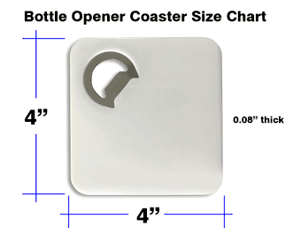 Personalized Bottle Opener Coaster