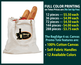 Personalized Canvas Bags - BAGedge 6 oz. Promo Tote (Full Color)