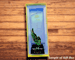 Personalized Crystal Flame Award with Green Marble Base