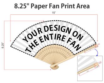 Personalized Double-Sided Printing Paper Fan (Full Color)