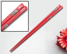 Monogram Personalized Red Fortune Cat Chopsticks