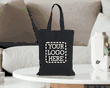 12 oz. Personalized Large Black Canvas Tote Bag