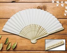 Personalized White Paper Fans - Side Print