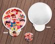 Personalized Pop-Up Fan with Photo Reflector and 2-Sided Pouch