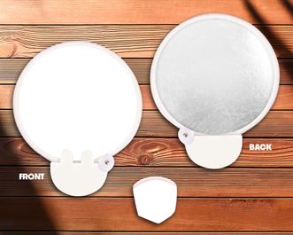 Personalized Pop-Up Fan with Photo Reflector and 2-Sided Pouch