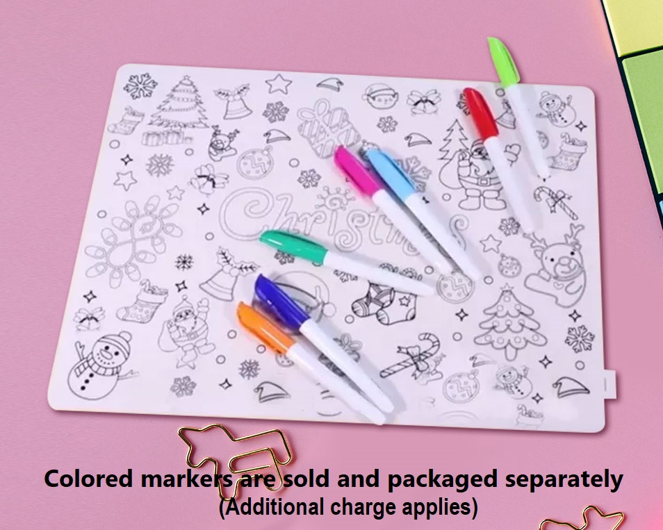 Personalized Silicone Coloring Placemats for Kids