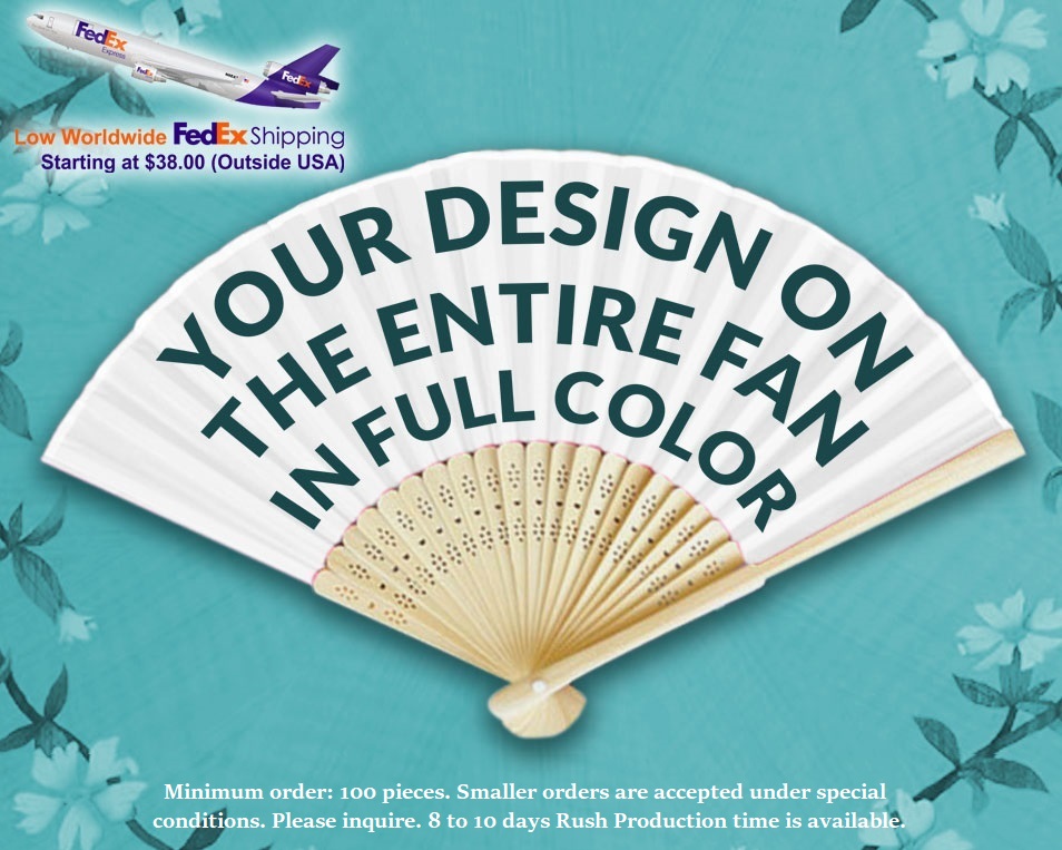 FullColor Promotional Paper Fans, Personalized Hand Fans