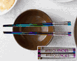 Reverse Engraved Rainbow Stainless Steel Chopsticks