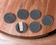 Slate Ornaments with Clip (Set of 6)