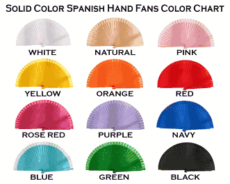 Solid Color Spanish Hand Fans